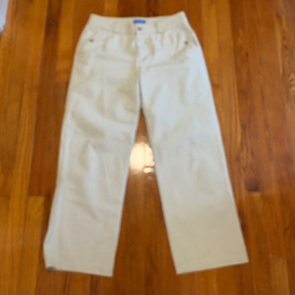Dockers Women 8P MED Khaki Pants Nouveau Fit Straight Leg Beige 30"X27" - Picture 1 of 7
